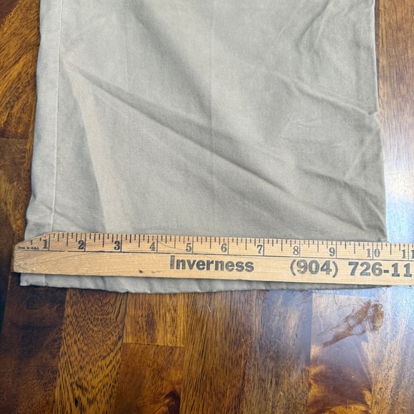 George Designs by Mark Eisen Women's Khaki Twill Pants Size 16 Cotton Blend - Picture 8 of 11